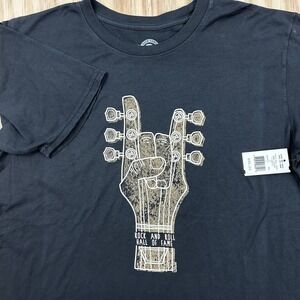Rock & Roll Hall of Fame Head Bang T-Shirt Gray Men's Large NEW Short Sleeve
